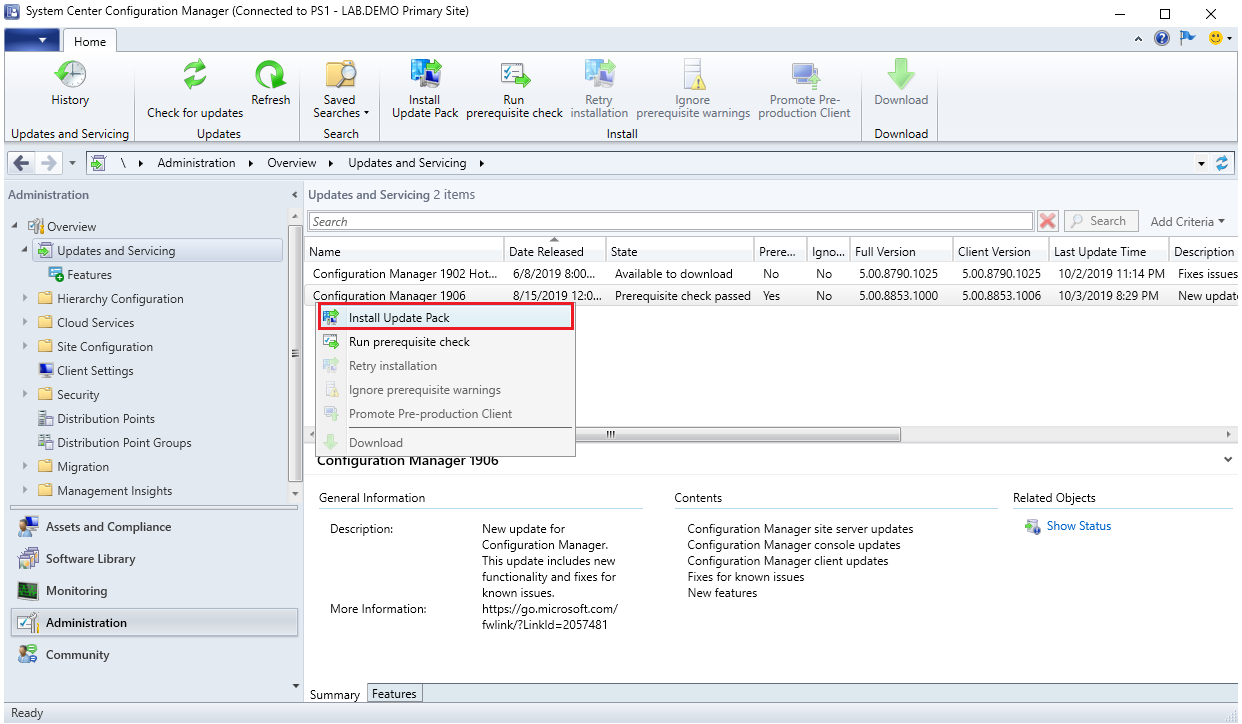Step By Step Sccm 1902 Installation And Sccm 1906 Upgrade Guide Lab Demo